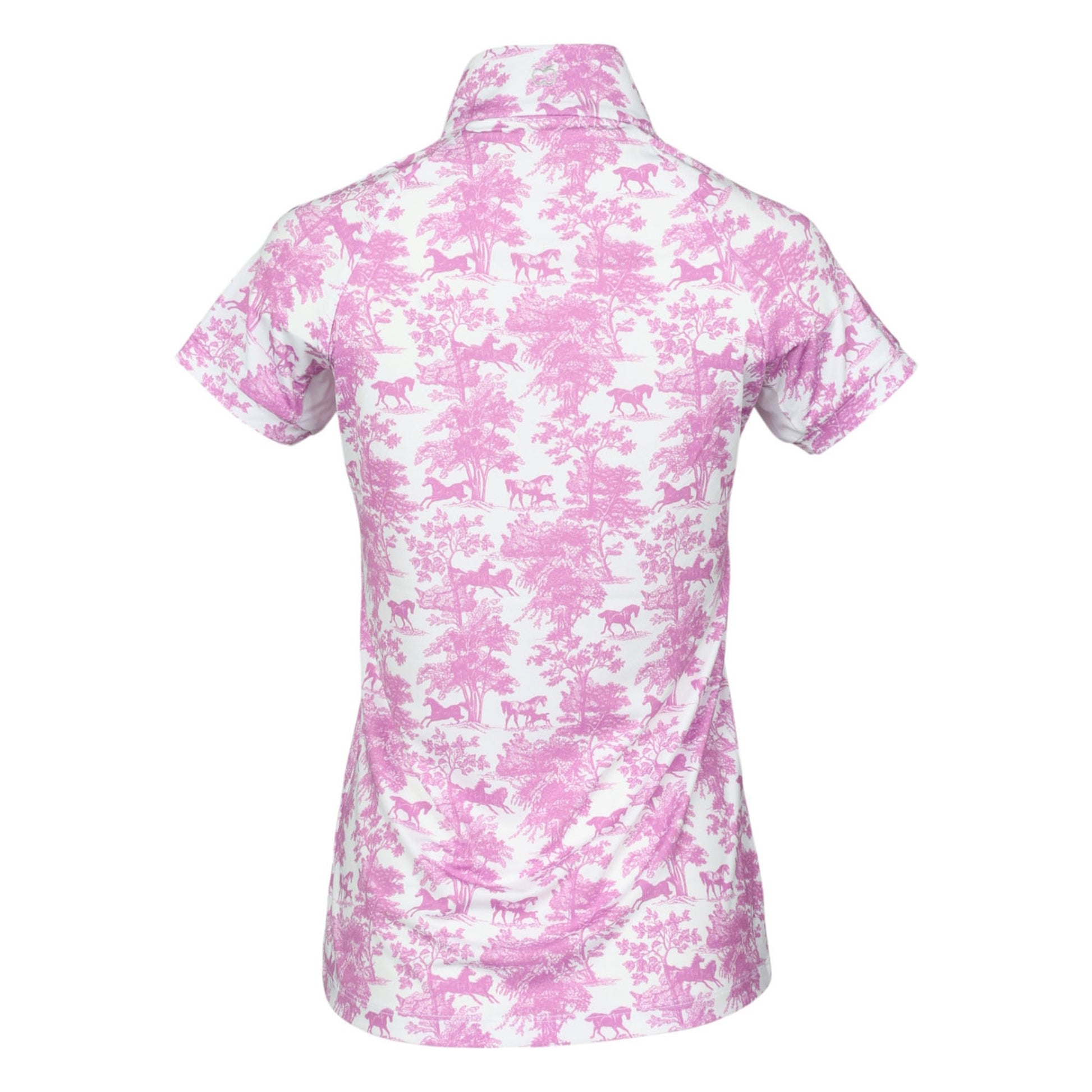 Dapplebay Ladies Equestrian Toile 1/4 Zip Short Sleeve Light Riding Top