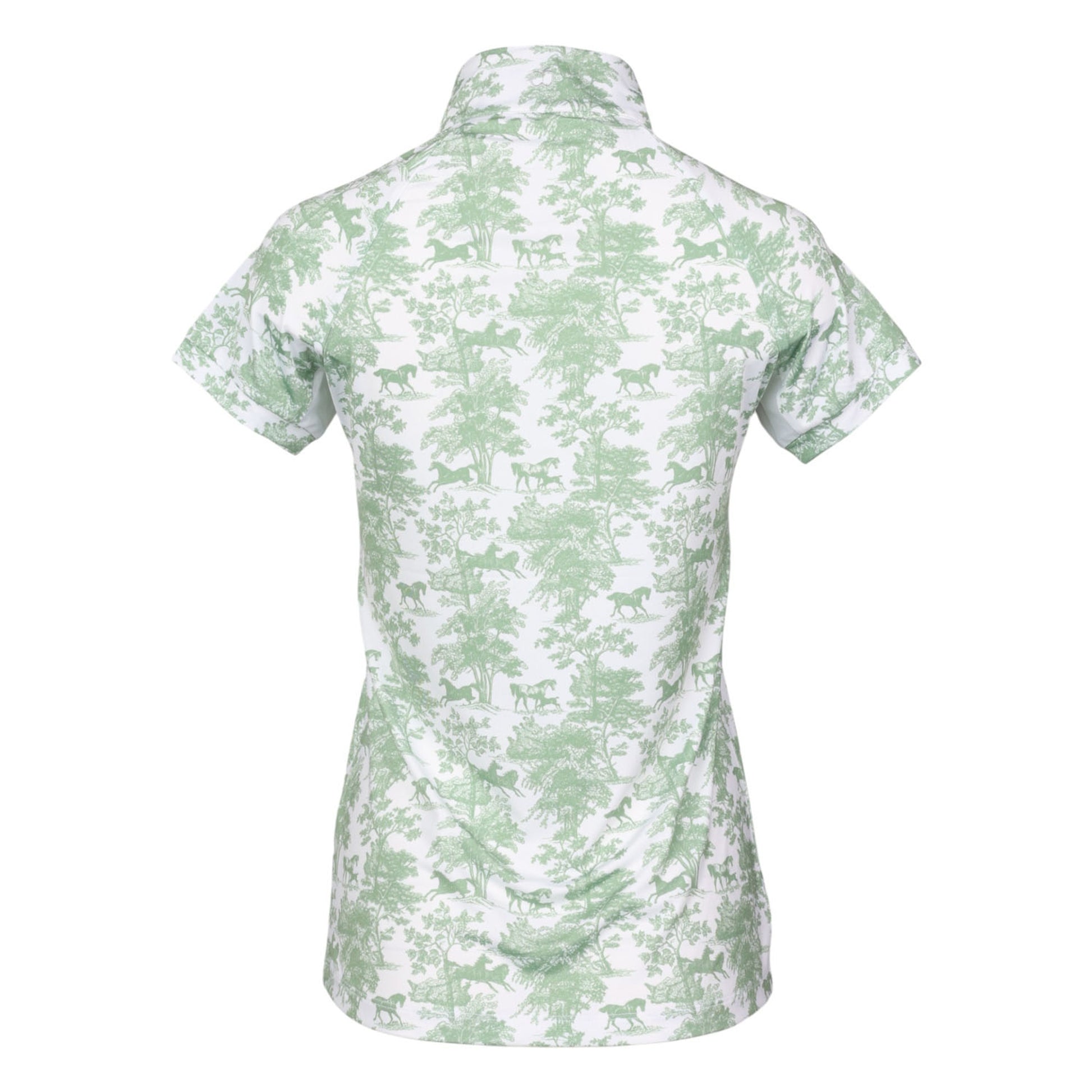 Dapplebay Ladies Equestrian Toile 1/4 Zip Short Sleeve Light Riding Top