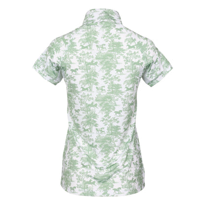 Dapplebay Ladies Equestrian Toile 1/4 Zip Short Sleeve Light Riding Top