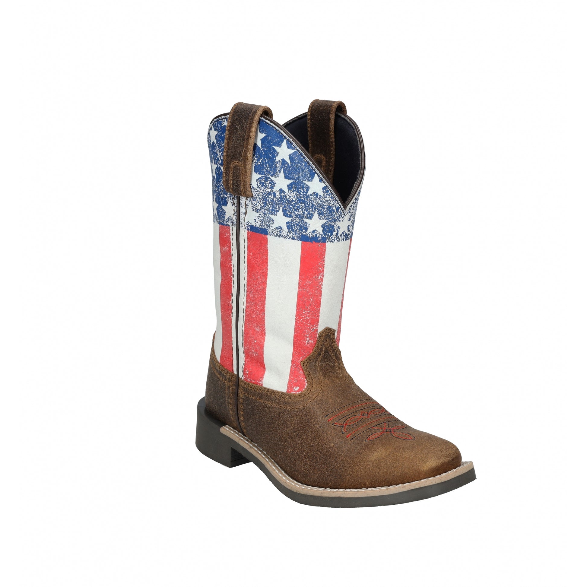Smoky Mountain Youth Old Glory Square Toe Leather Boots