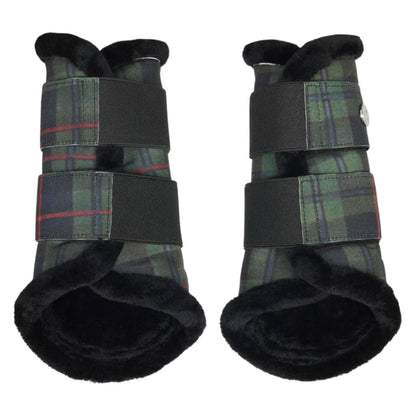 Dapplebay Holiday Plaid Brush Boots