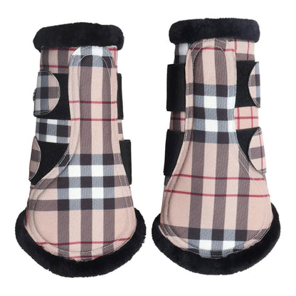 Dapplebay Holiday Plaid Brush Boots