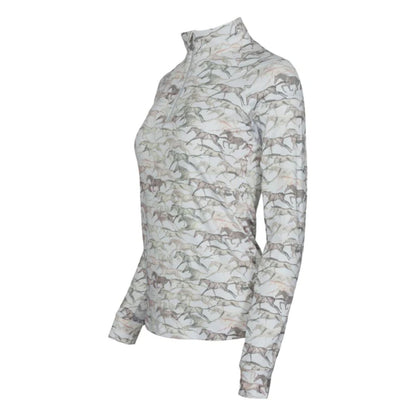 Dapplebay Galloping Watercolor 1/4 Zip Riding Top