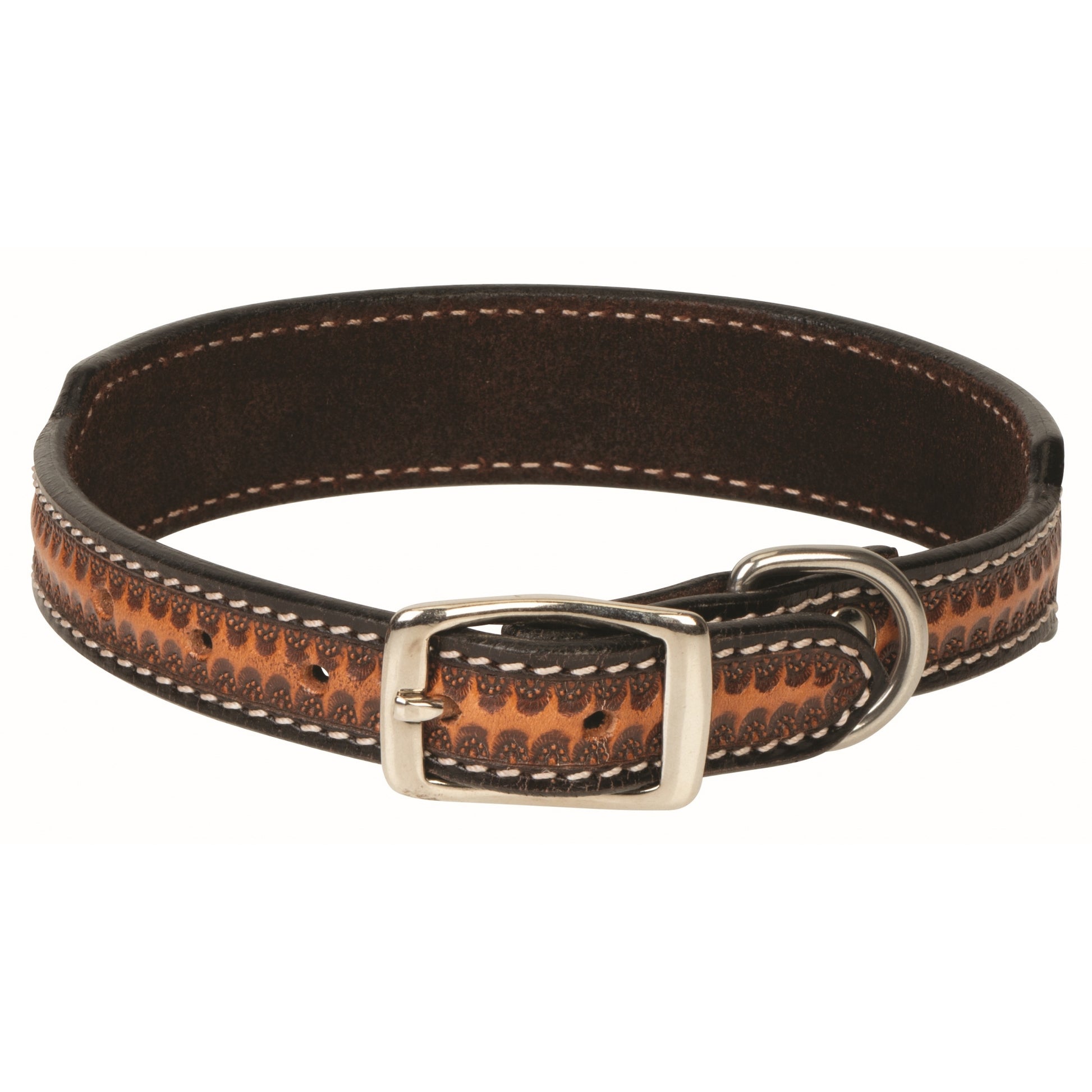 Weaver Floret Tooled Dog Collar