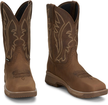 Justin Mens Nitread 11" Waterproof Nano Comp Toe Boots