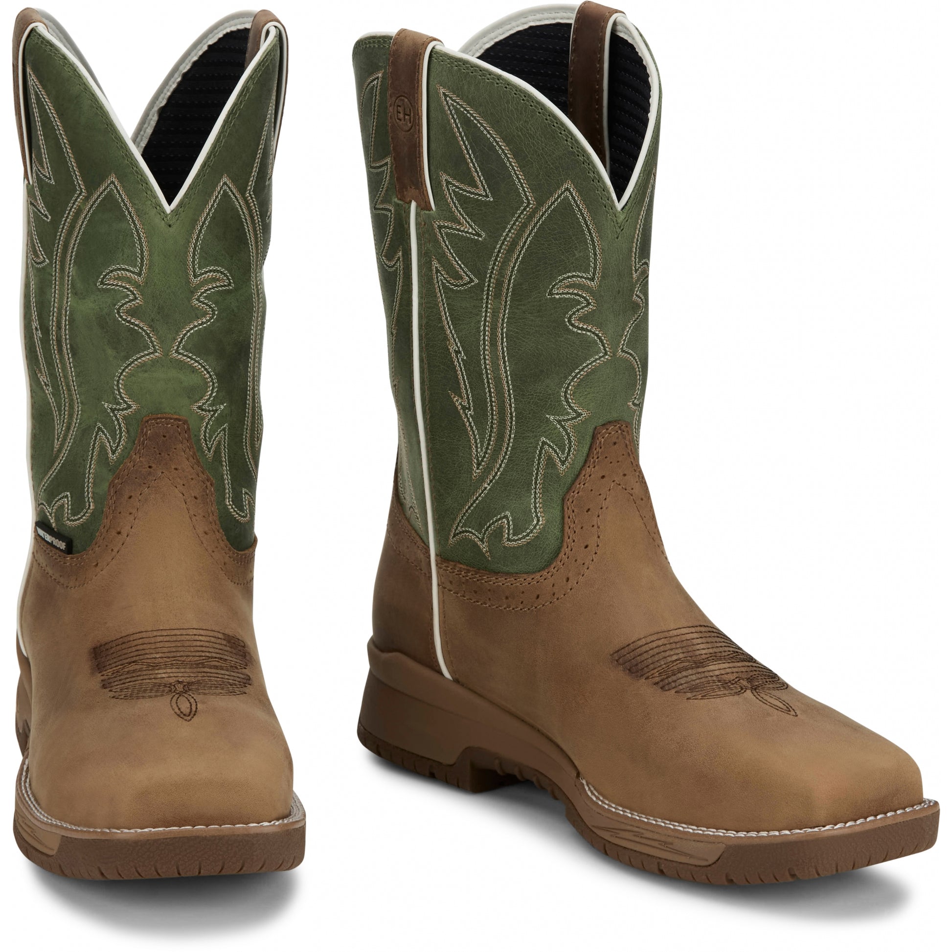 Justin Mens Nitread 11" Waterproof Nano Comp Toe Boots