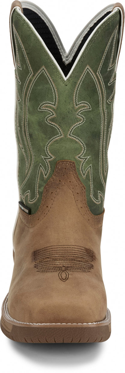 Justin Mens Nitread 11" Waterproof Nano Comp Toe Boots