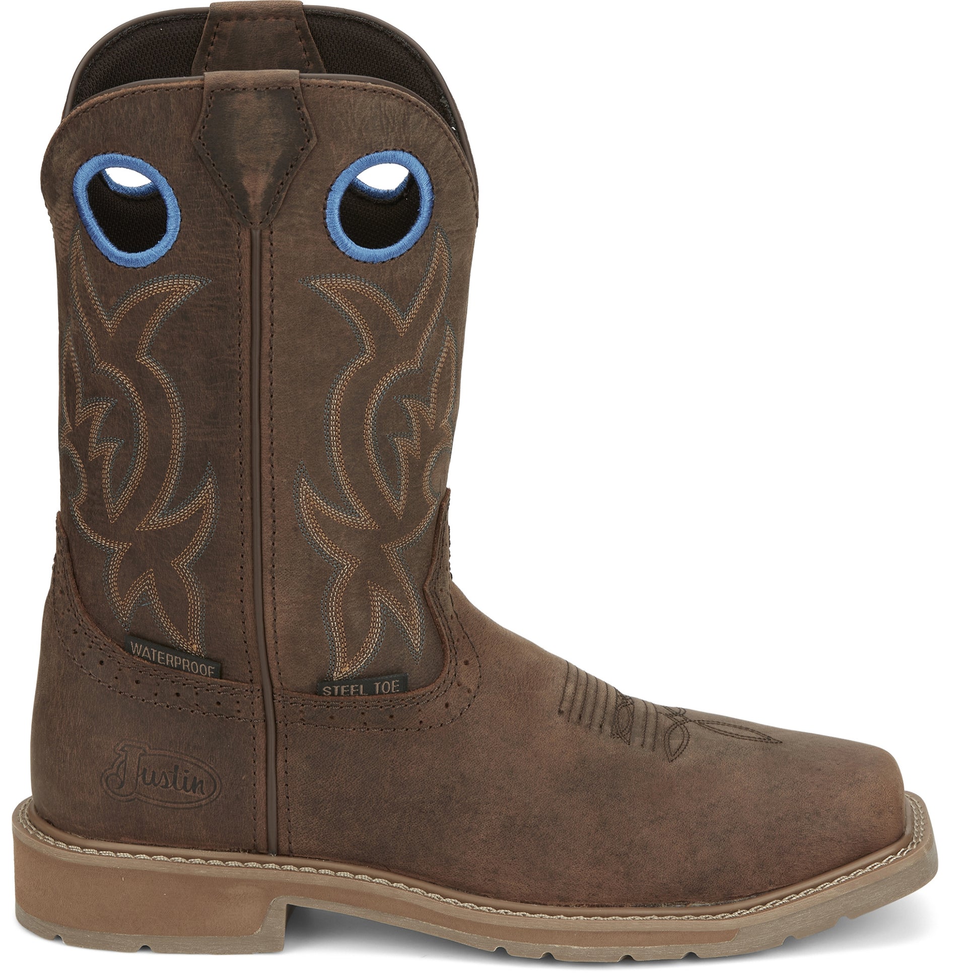 Justin Mens All Around 11" Waterproof Steel Toe Boots