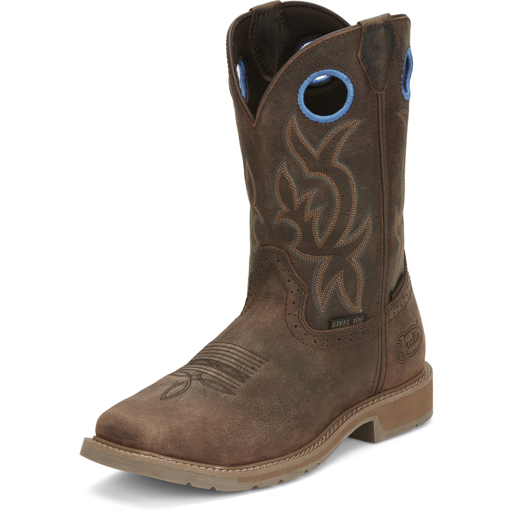 Justin Mens All Around 11" Waterproof Steel Toe Boots