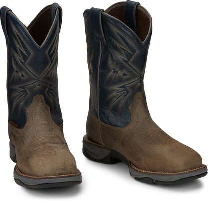 Tony Lama Mens Bartlett 11" Pull-On Steel Toe Work Boots