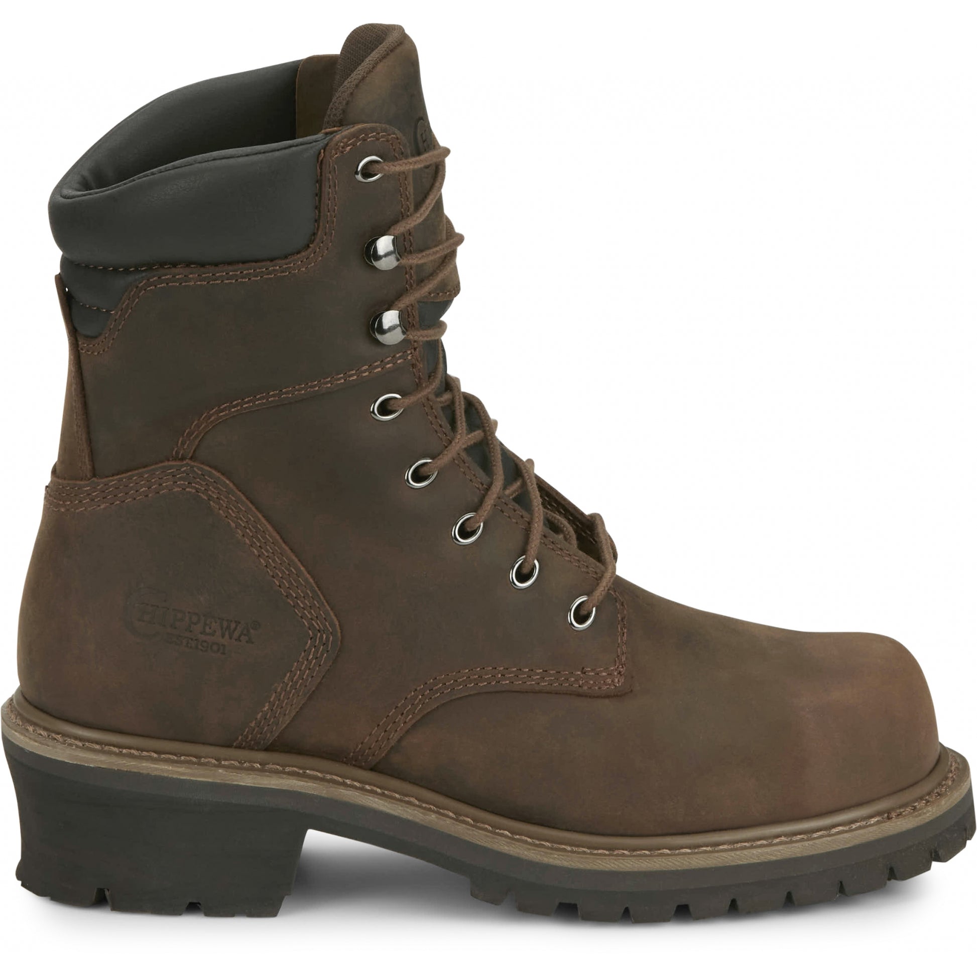 Chippewa Mens Hador 8" Steel Toe Logger Boots