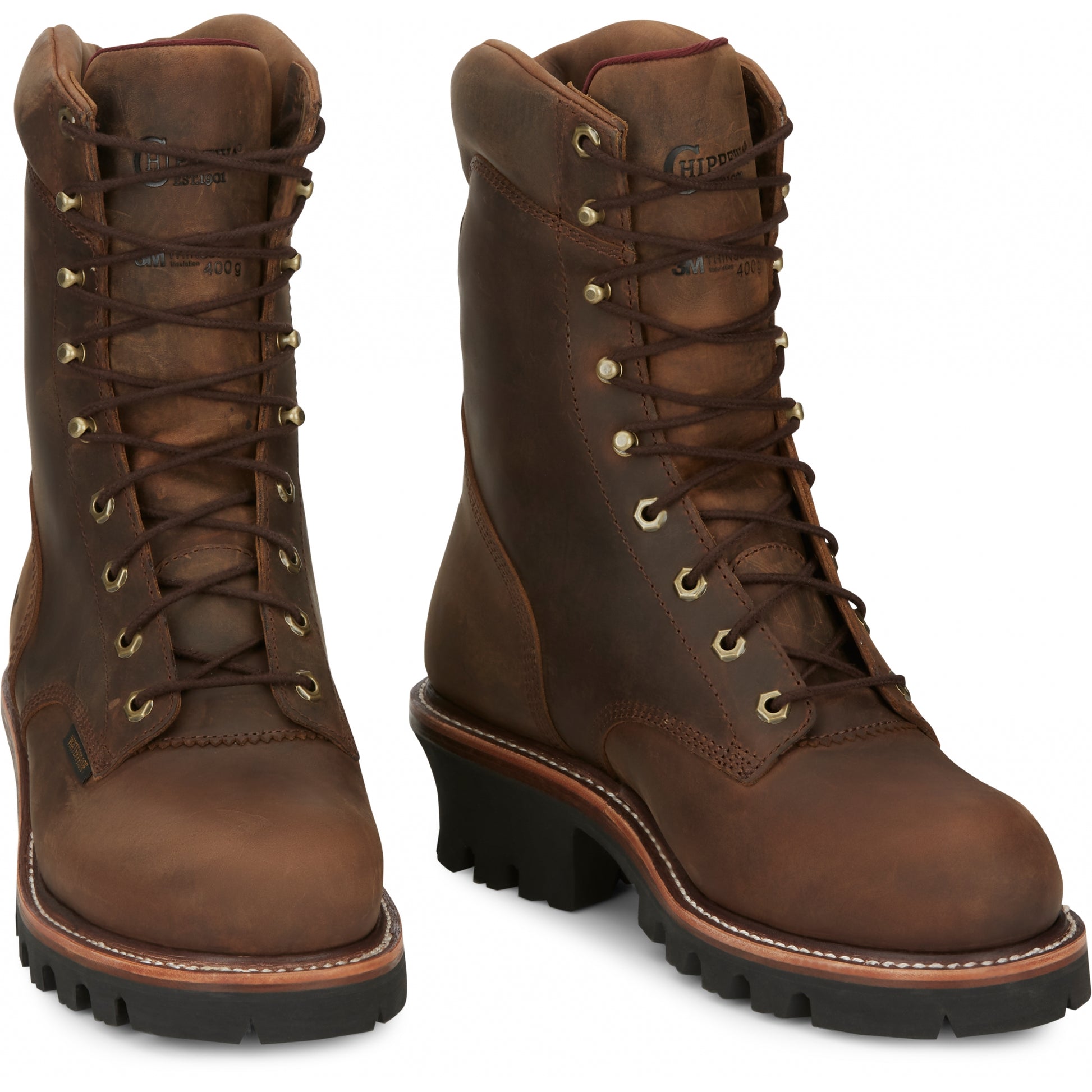 Chippewa Mens Super DNA 9" Waterproof Steel Toe Insulated Logger Boots