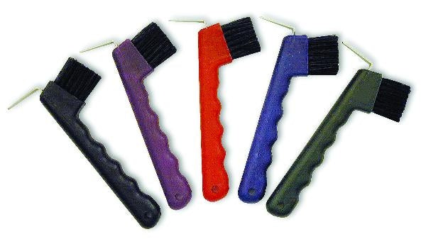 All In One Hoof Pick With Brush Black