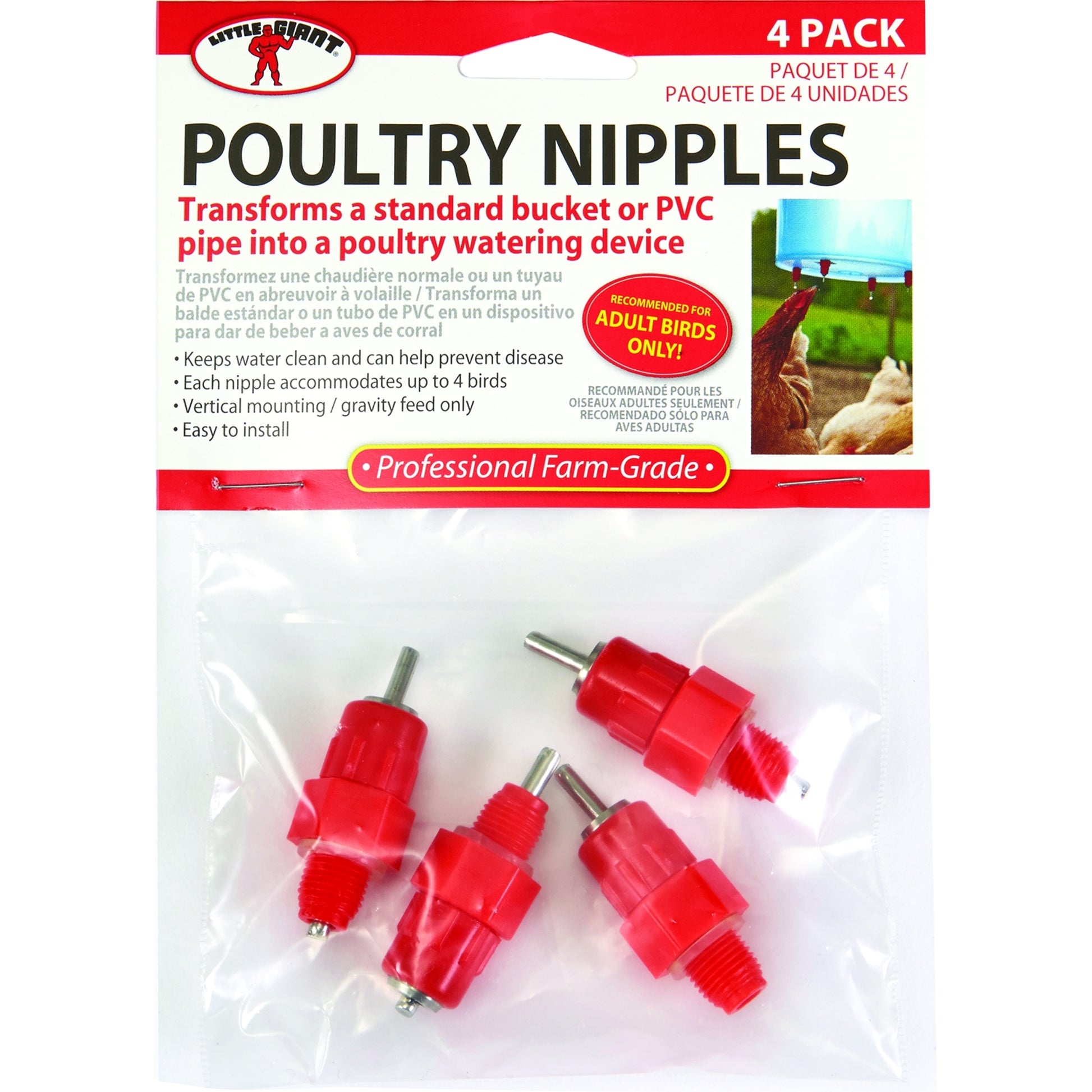 Poultry Watering Nipple 4 Pack
