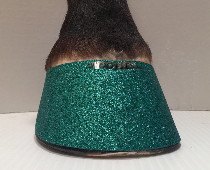 Shires Hoofies Hoof Stickers LG Aqua Glitter