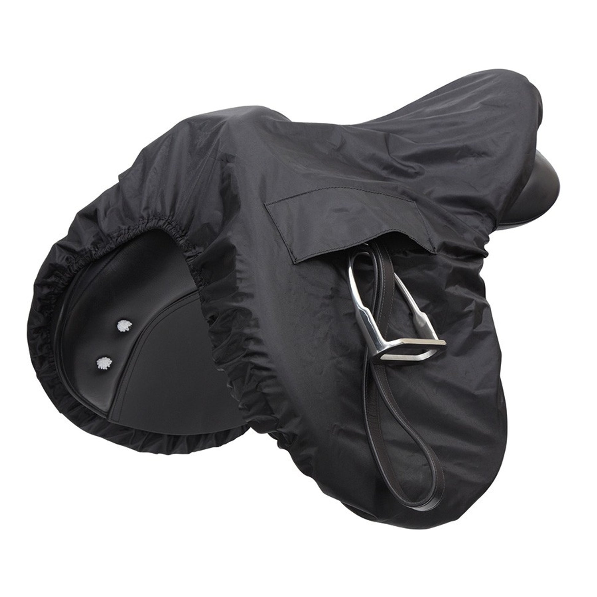 Shires Waterproof Ride-On Saddle Cover Black