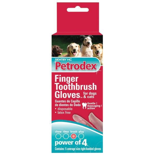 Sentry Petrodex Finger Toothbrush Glove For Pets MiniTack