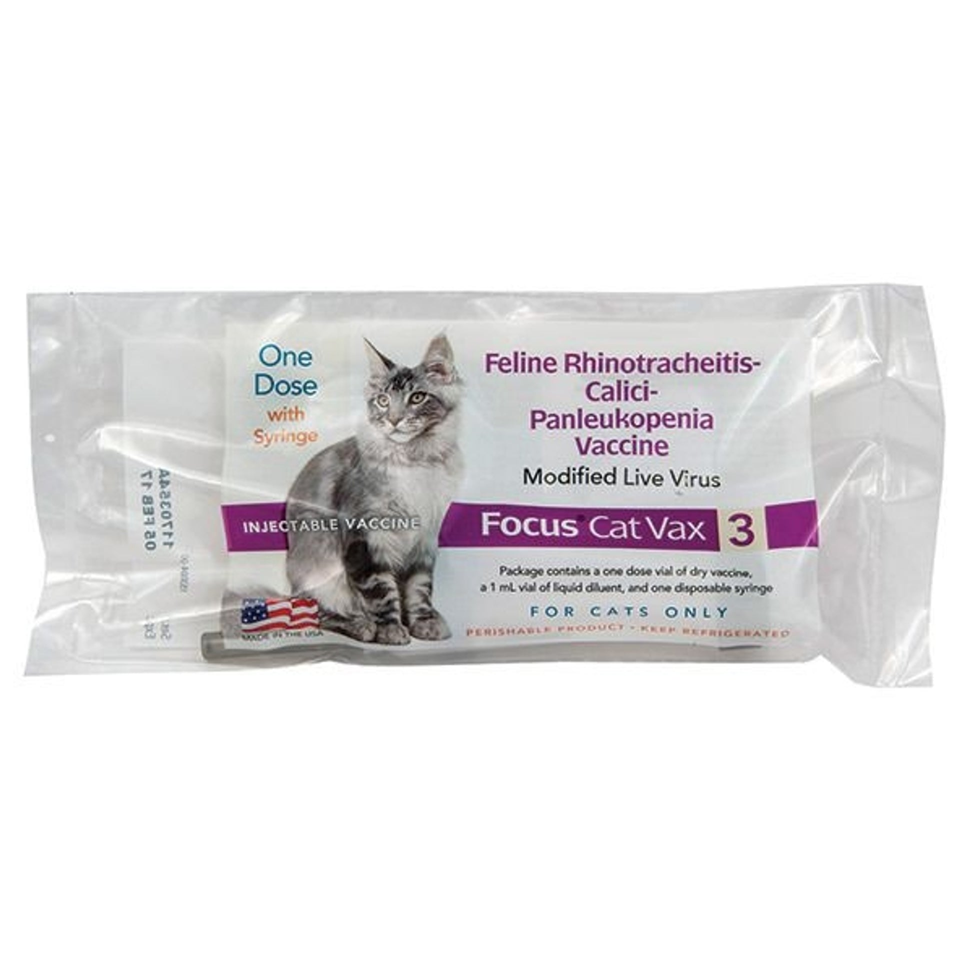 Focus Cat Vax 3 Single Dose Cat Vaccine