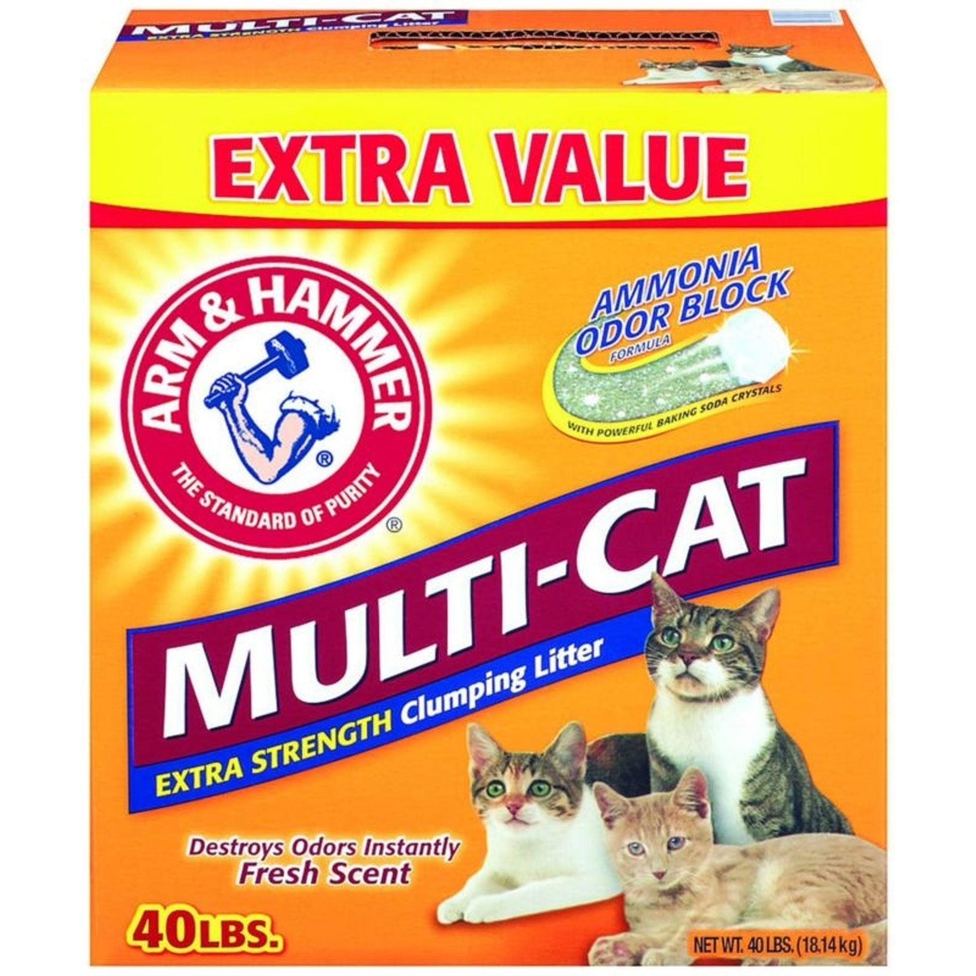 Arm / Hammer MultiCat Clumping Litter 20lb Unscent