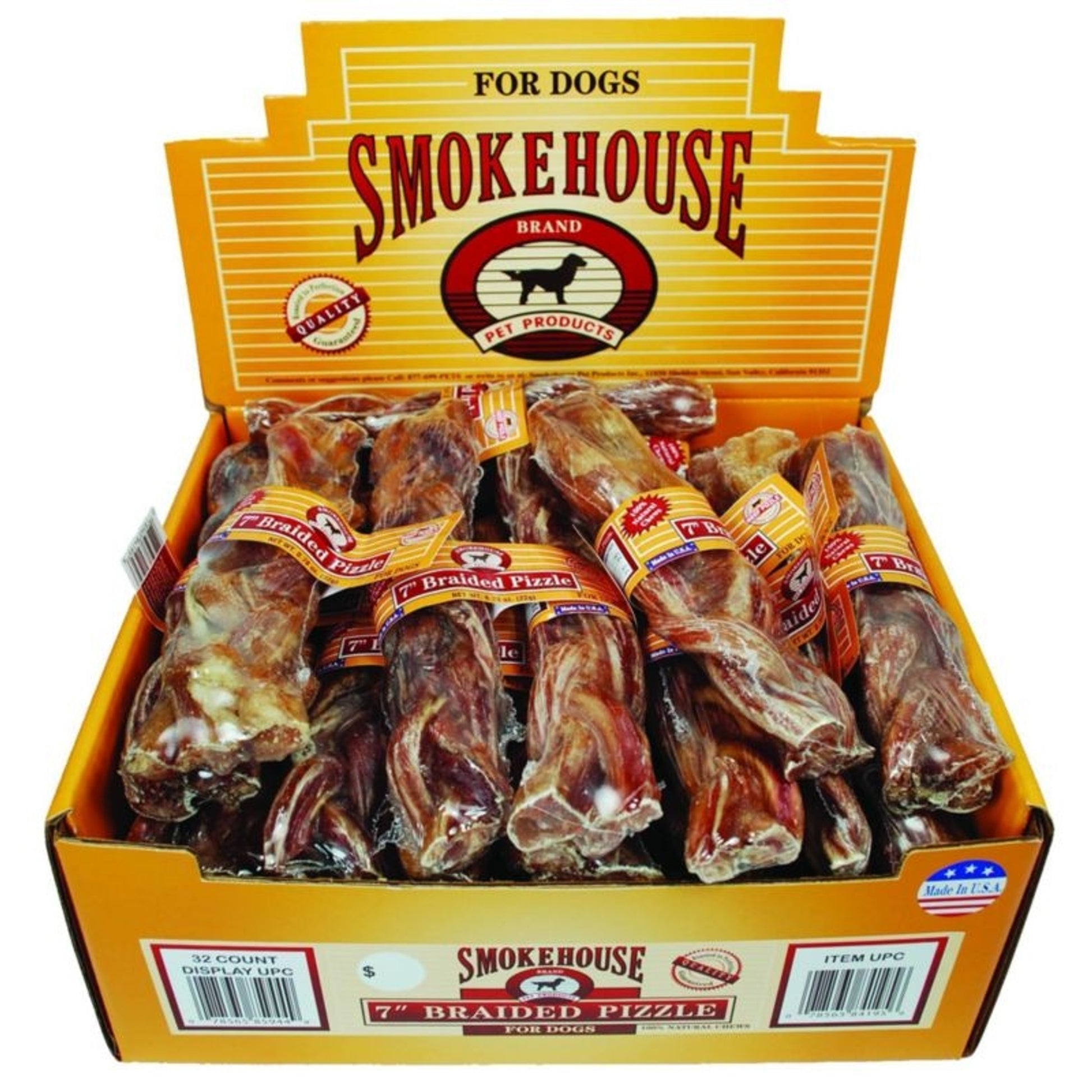 Smokehouse Single Braided Pizzle Dog Treat