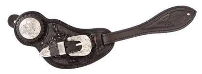 Silver Royal Shaped Silver Spur Straps