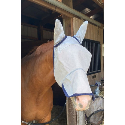 Defender Fly Mask Long Nose with Ears and Reflec
