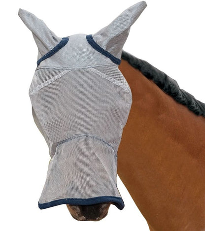Defender Fly Mask Long Nose with Ears and Reflec