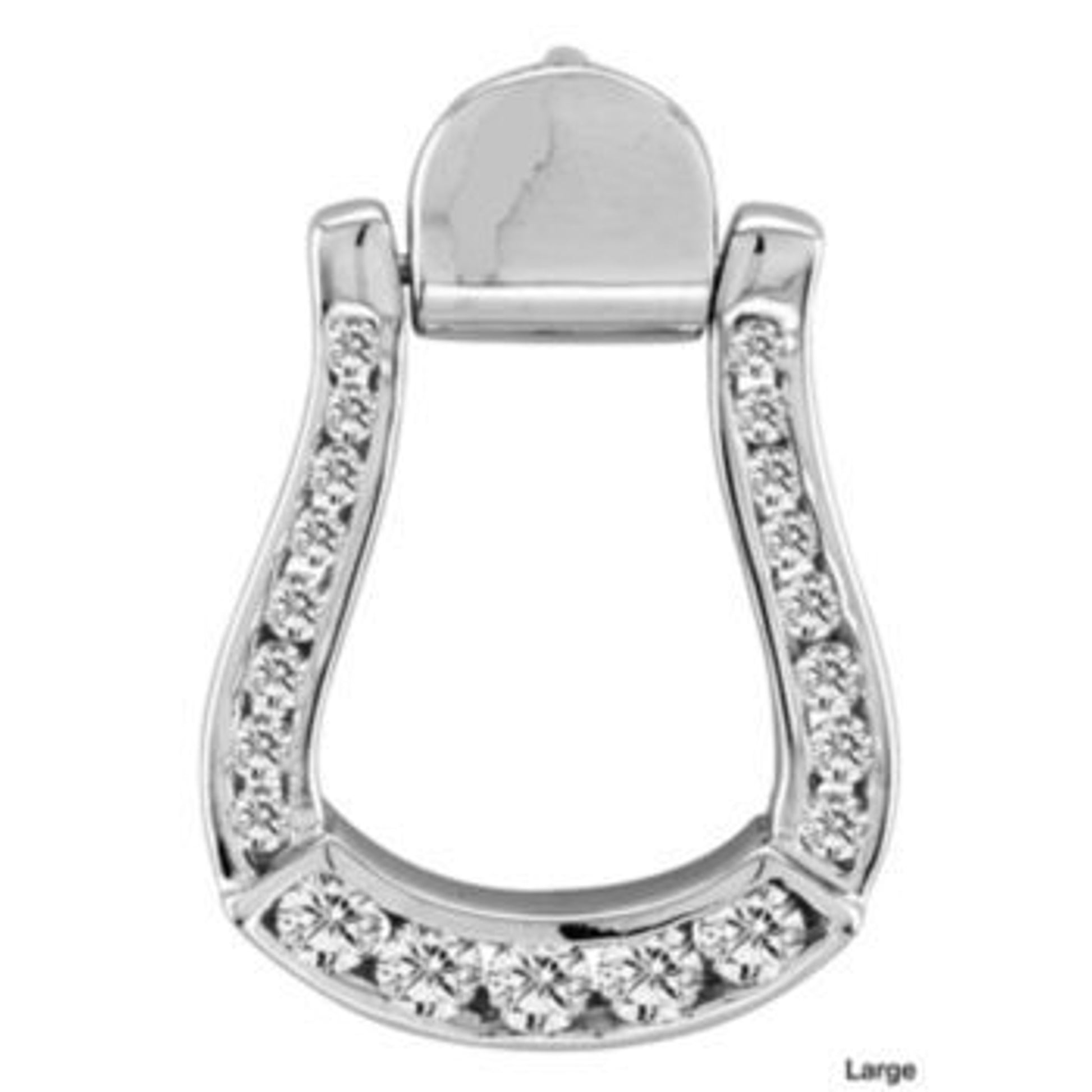 Kelly Herd Sparkling Oxbow Stirrup Pendant