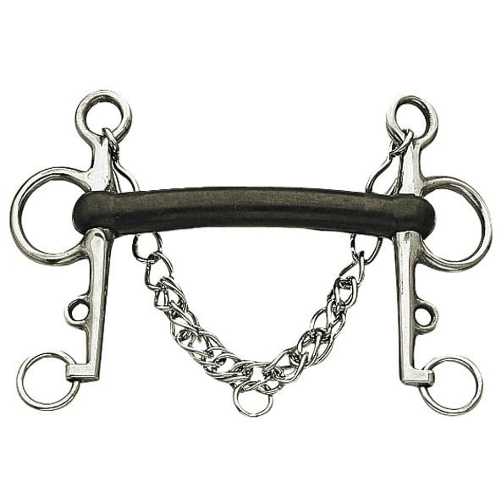 Korsteel Hard Rubber Mullen Mouth Pelham Bit