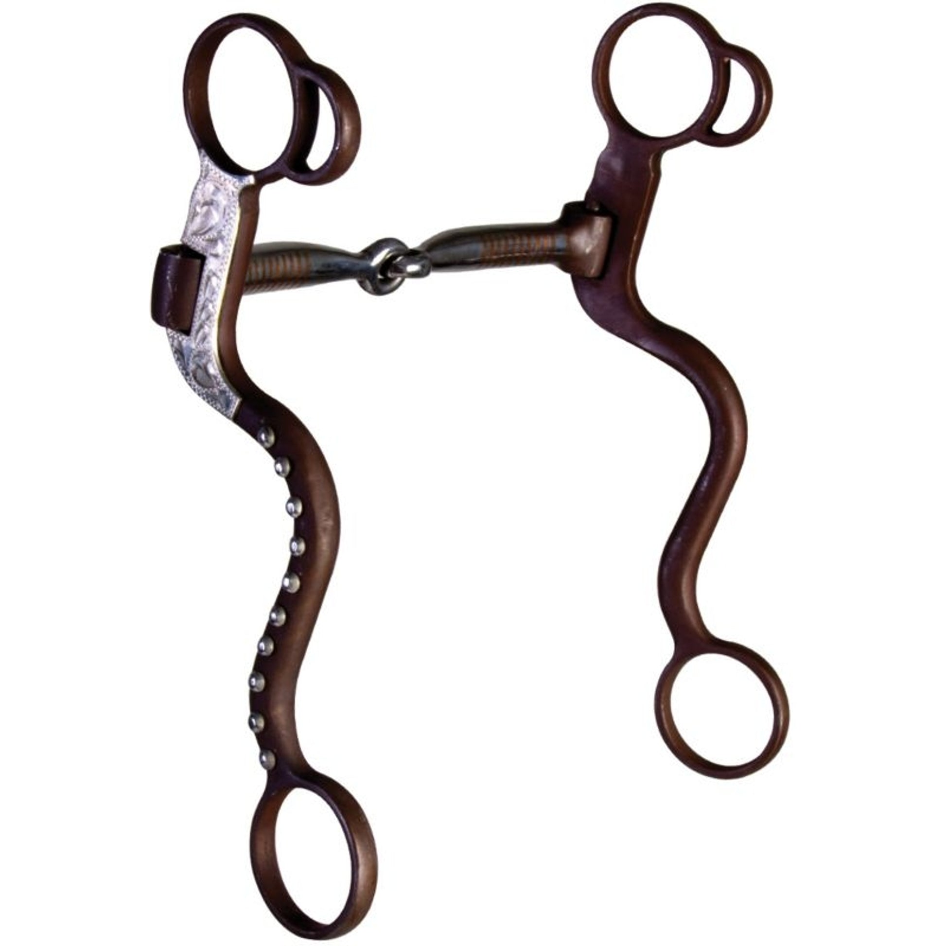 Western AT Silver Dot Snaffle S-Shank Bit
