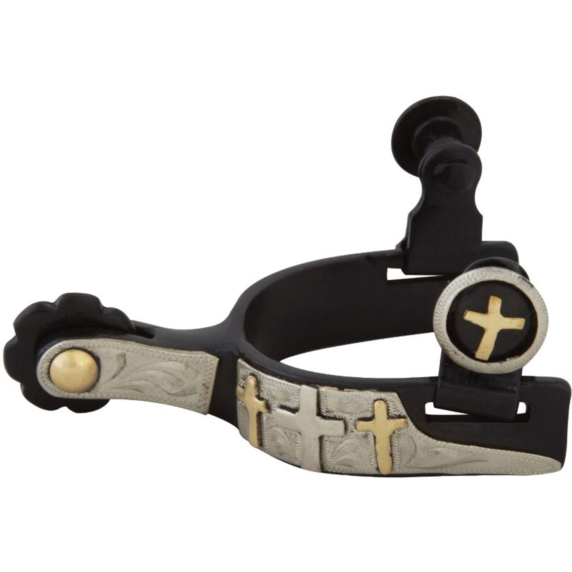 Western BS Silver Triple Cross Toddler Spurs