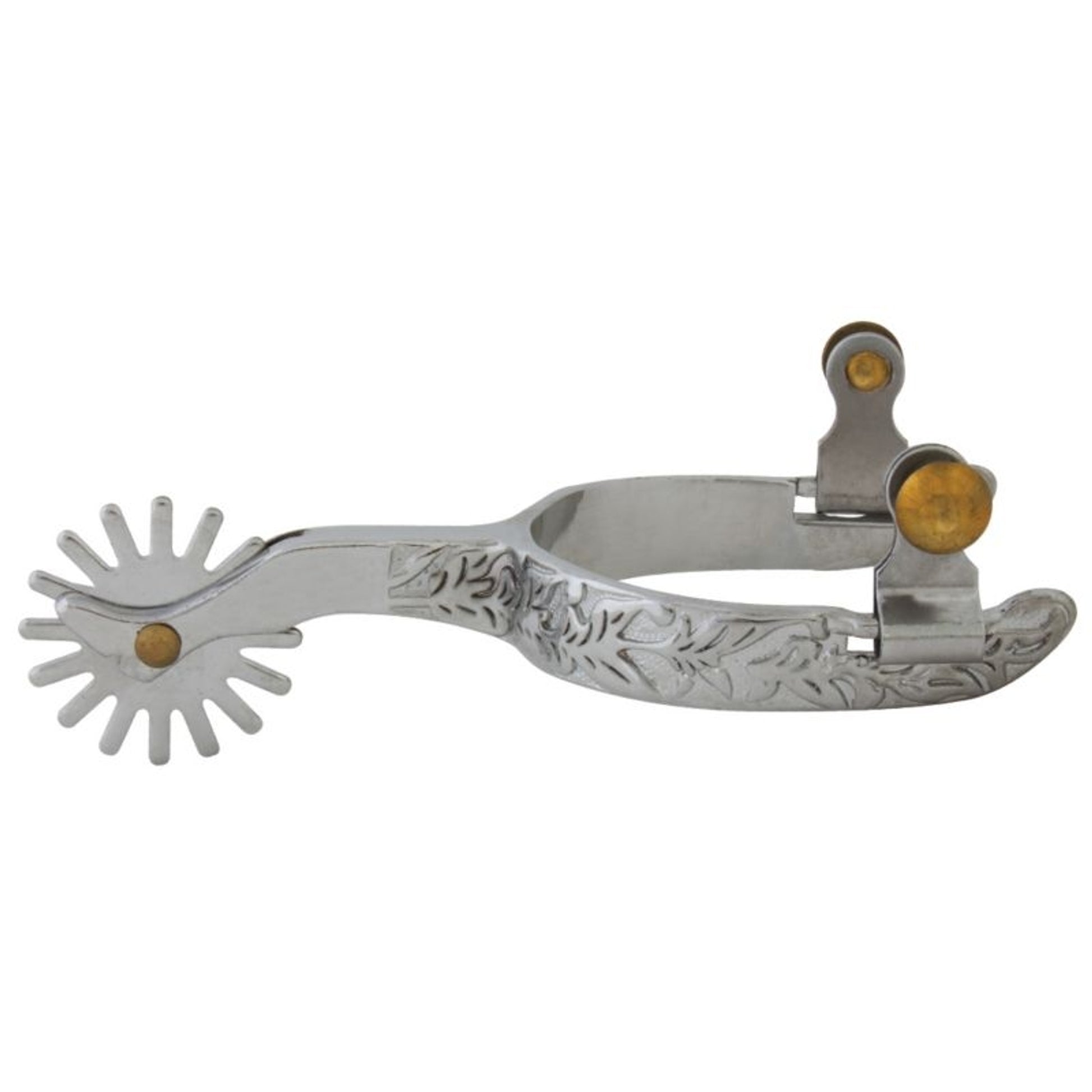 Western CP Silver Embossed 16pt Mens Spurs