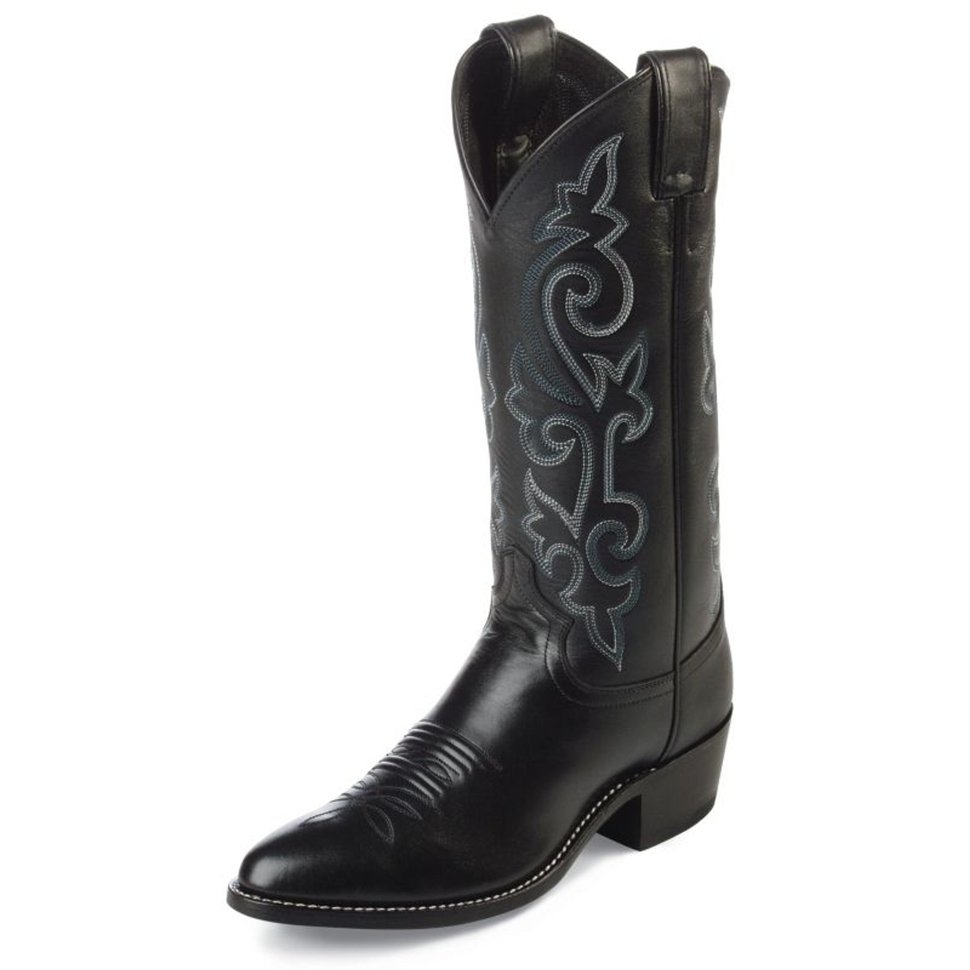 Justin Mens Rnd Toe 13in Black Western Boot