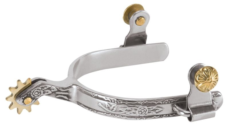 Weaver SS Ladies Roping Spurs with Engraved Band