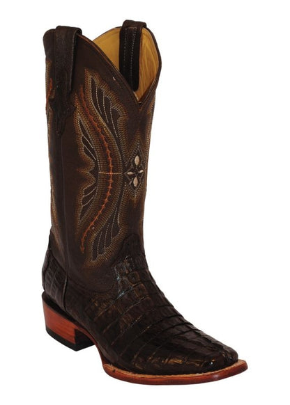 Ferrini Kids Print Crocodile Sq Toe Black Boots