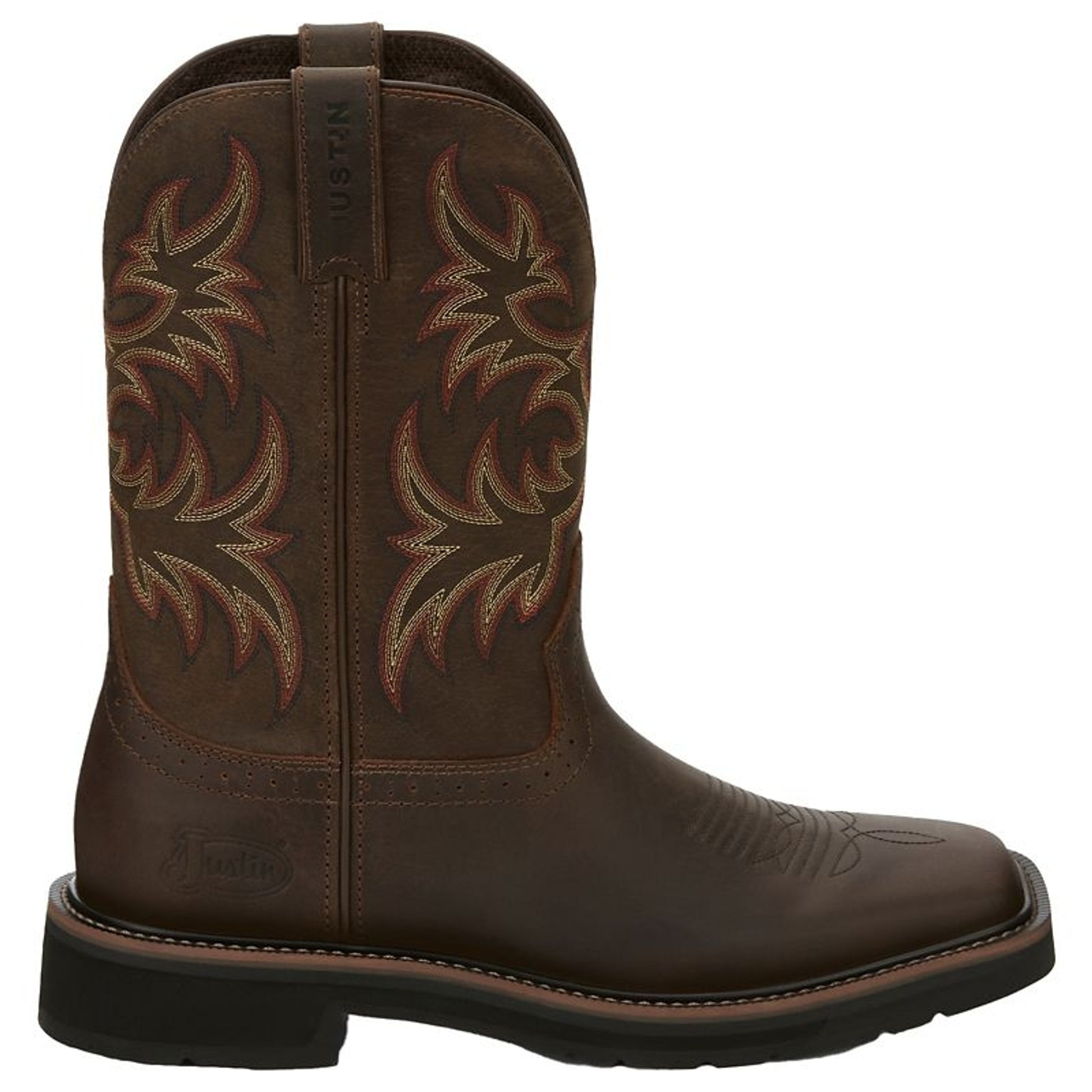 Justin Mens Stampede Sq Rugged Work Boots