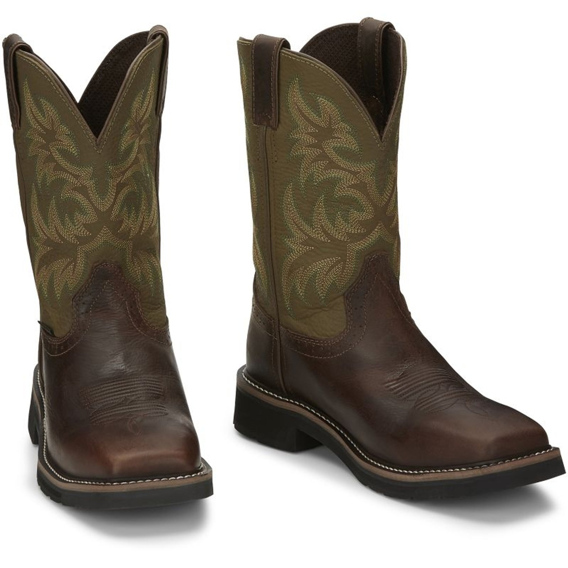 Justin Mens Stampede Driller Steel Toe Boots