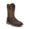 Justin Mens Commander X5 Sq Steel WP Boots
