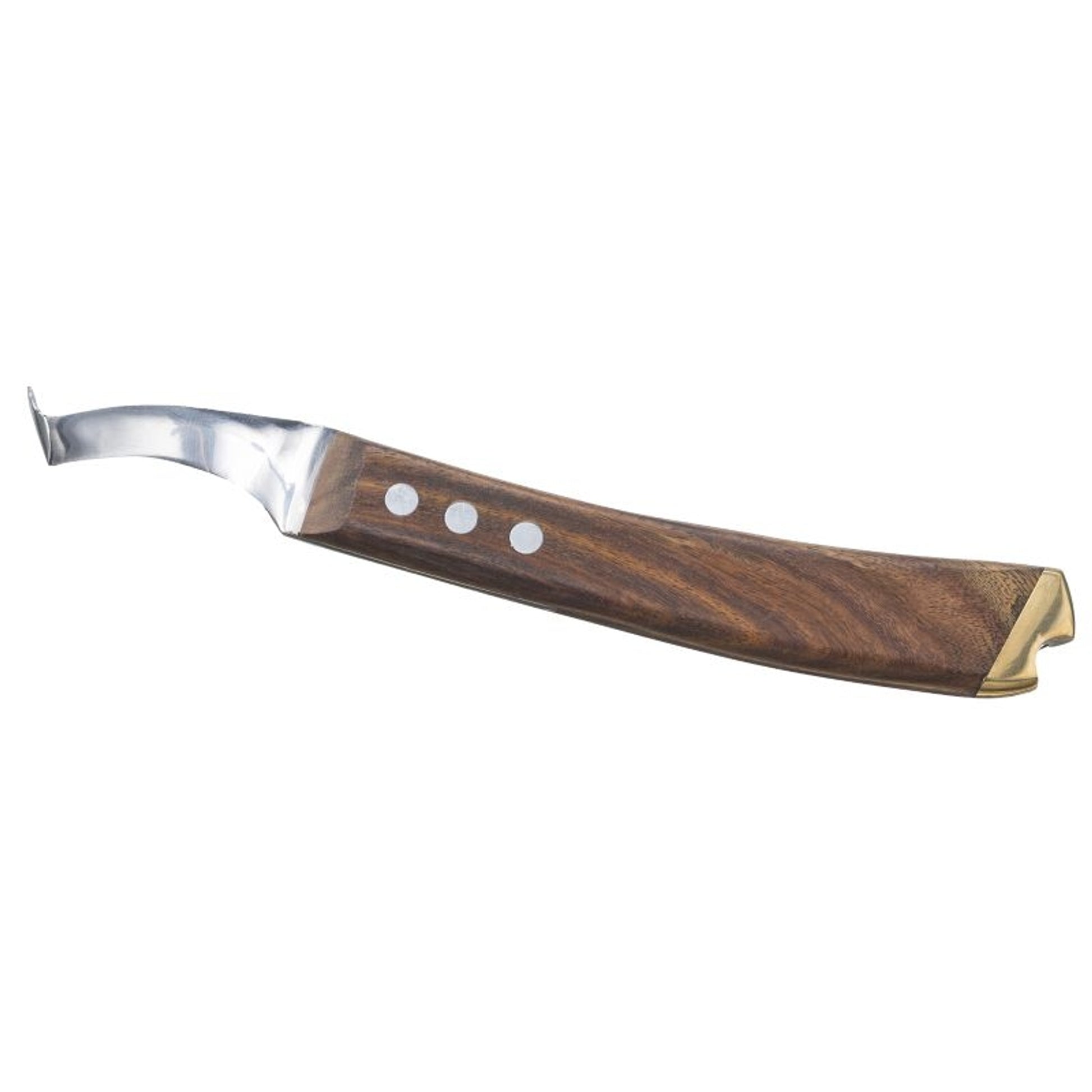 Tough1 Professional Curved Hoof Knife with Brass End