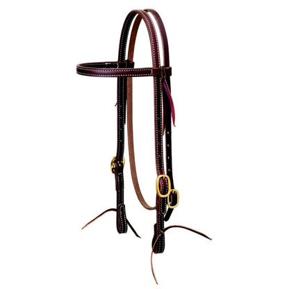 Weaver Working Cowboy Browband Headstall with Brass