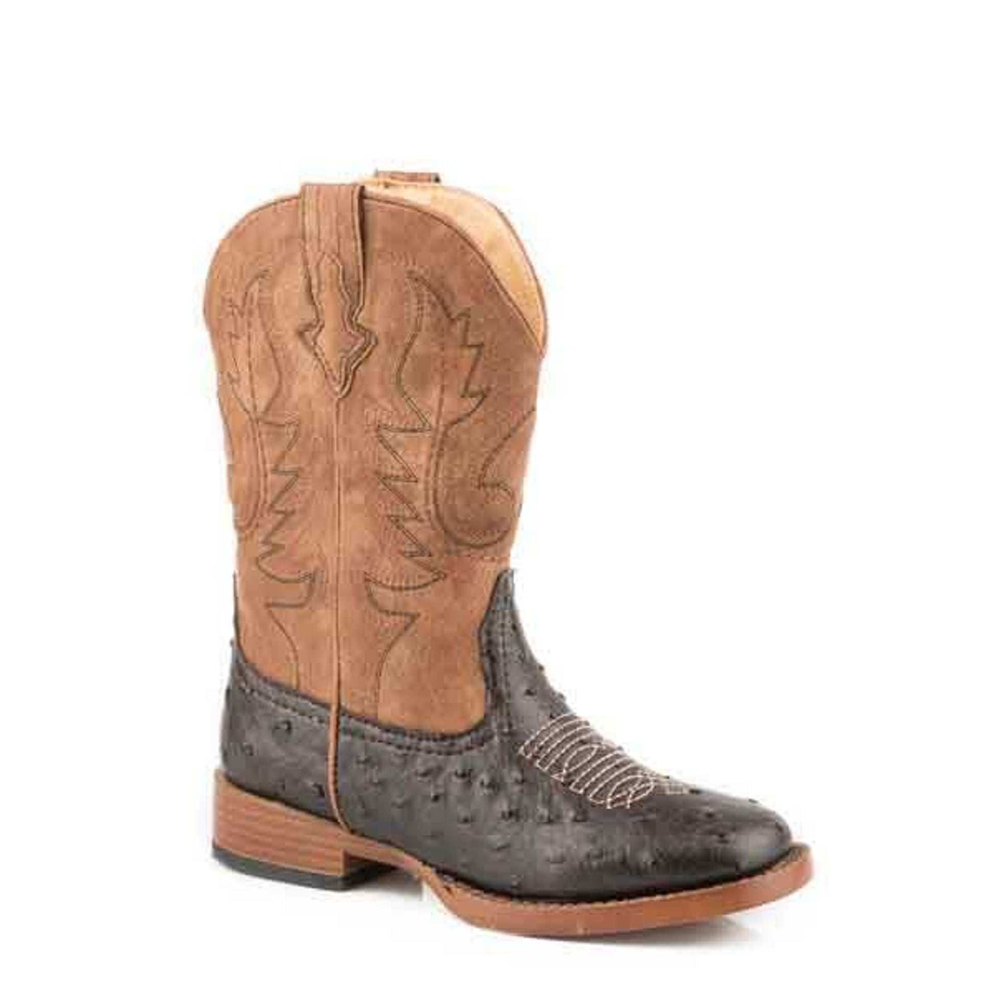 Roper Kids Cowboy Cool Square Toe Brown Boots