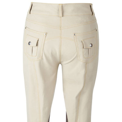 Huntley Ladies Beige Knee Patch Riding Pant