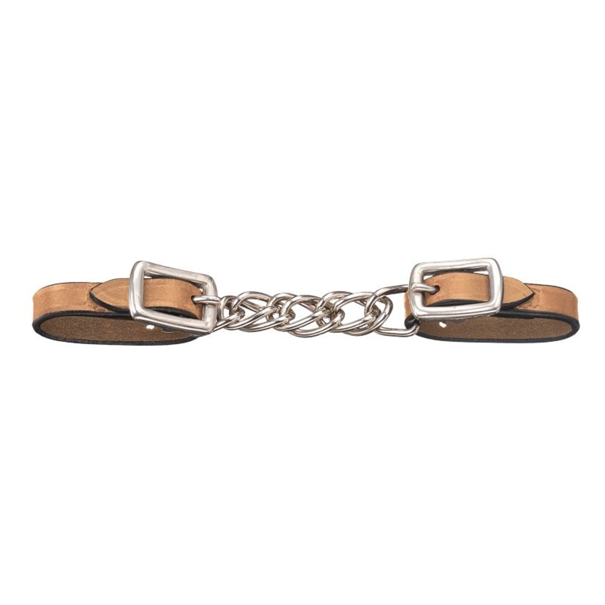 Tough1 Mini Leather Flat Chain Curb Strap