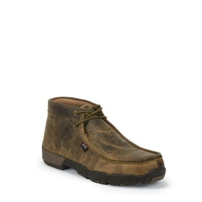 Justin Mens Prem Steel Dark Moc Work Shoes