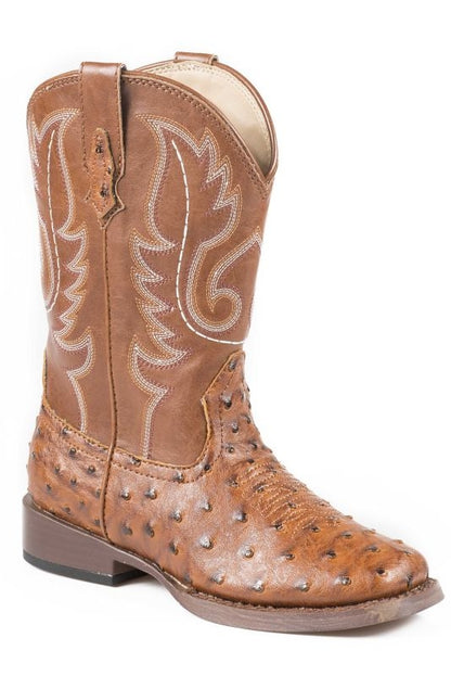 Roper Little Kids Cross Cut Square Toe Boots