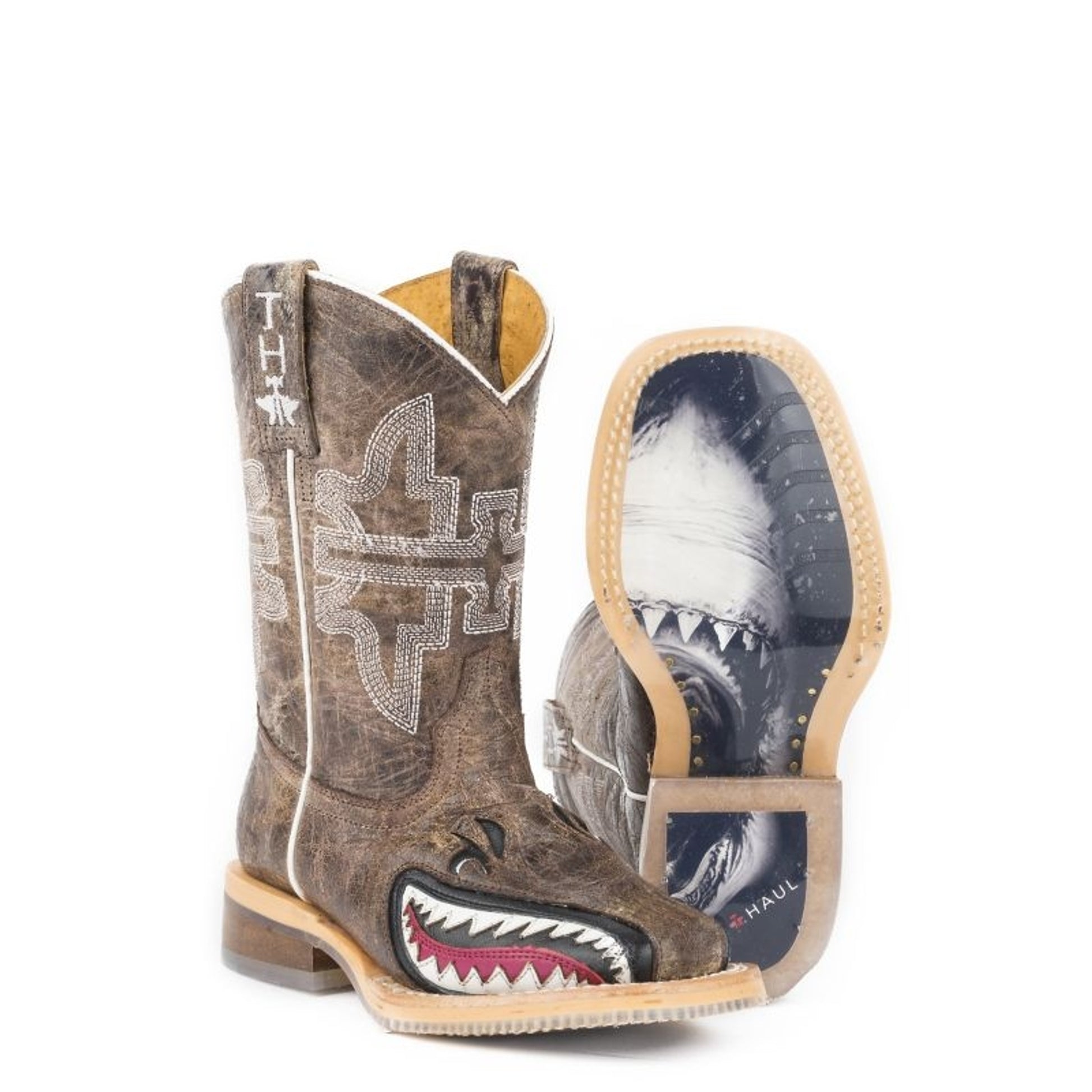 Tin Haul Kids I Dont Bite Maneater Sole Boots