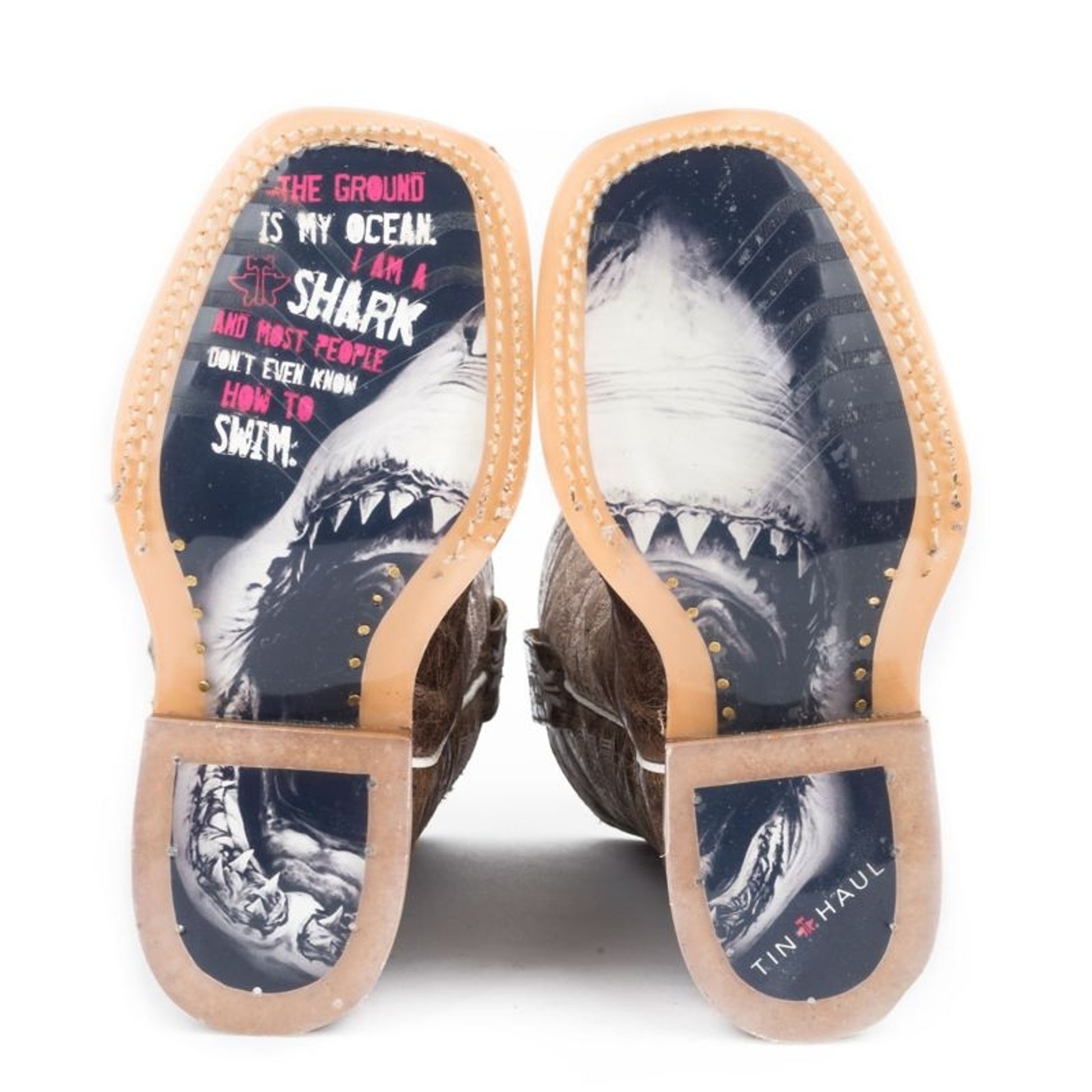 Tin Haul Kids I Dont Bite Maneater Sole Boots