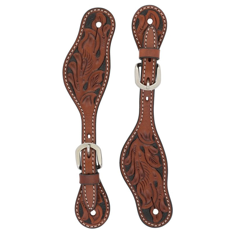Weaver Ladies Carved Chest Spur Straps