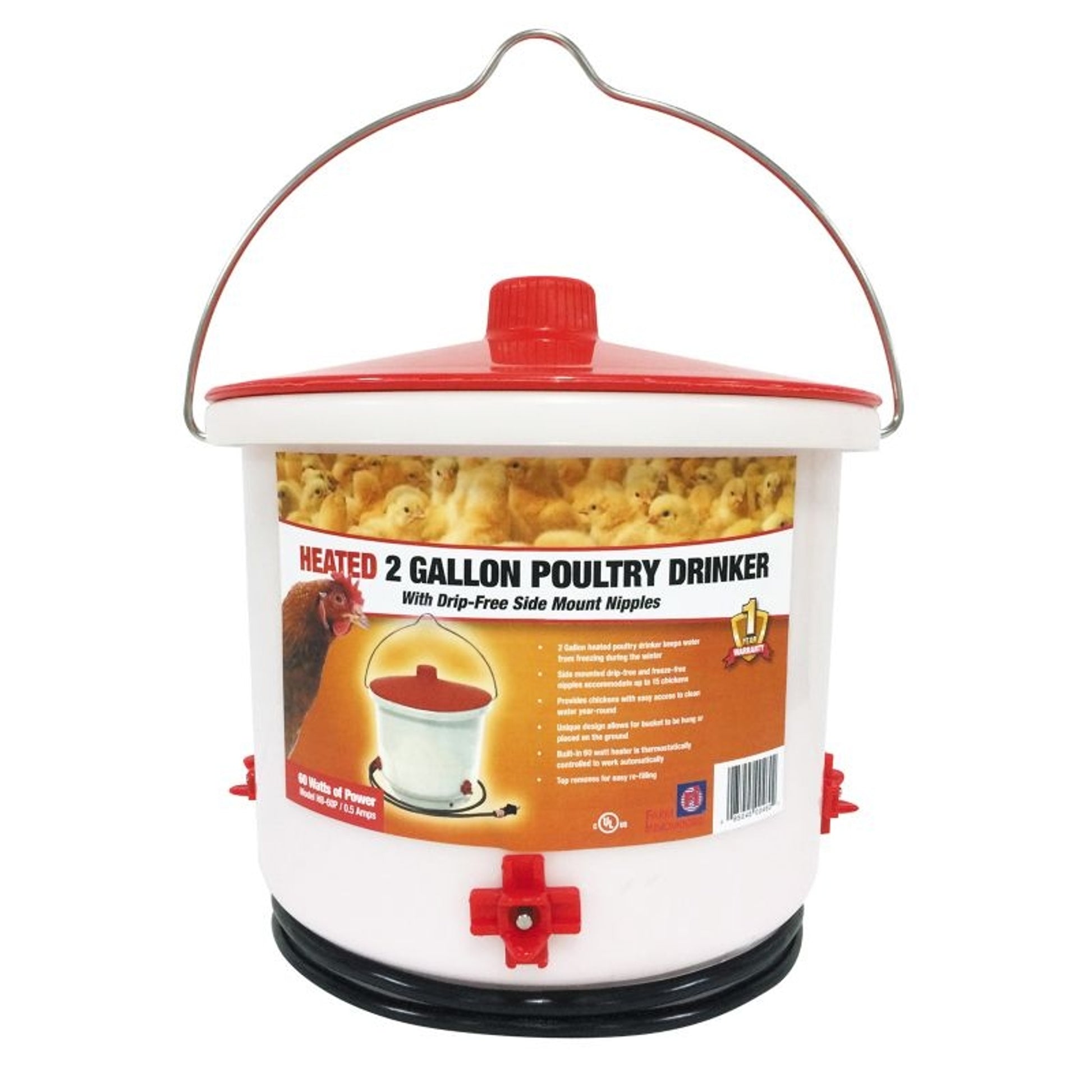 Farm Innovators Heated 2 Gallon Poultry Drinker