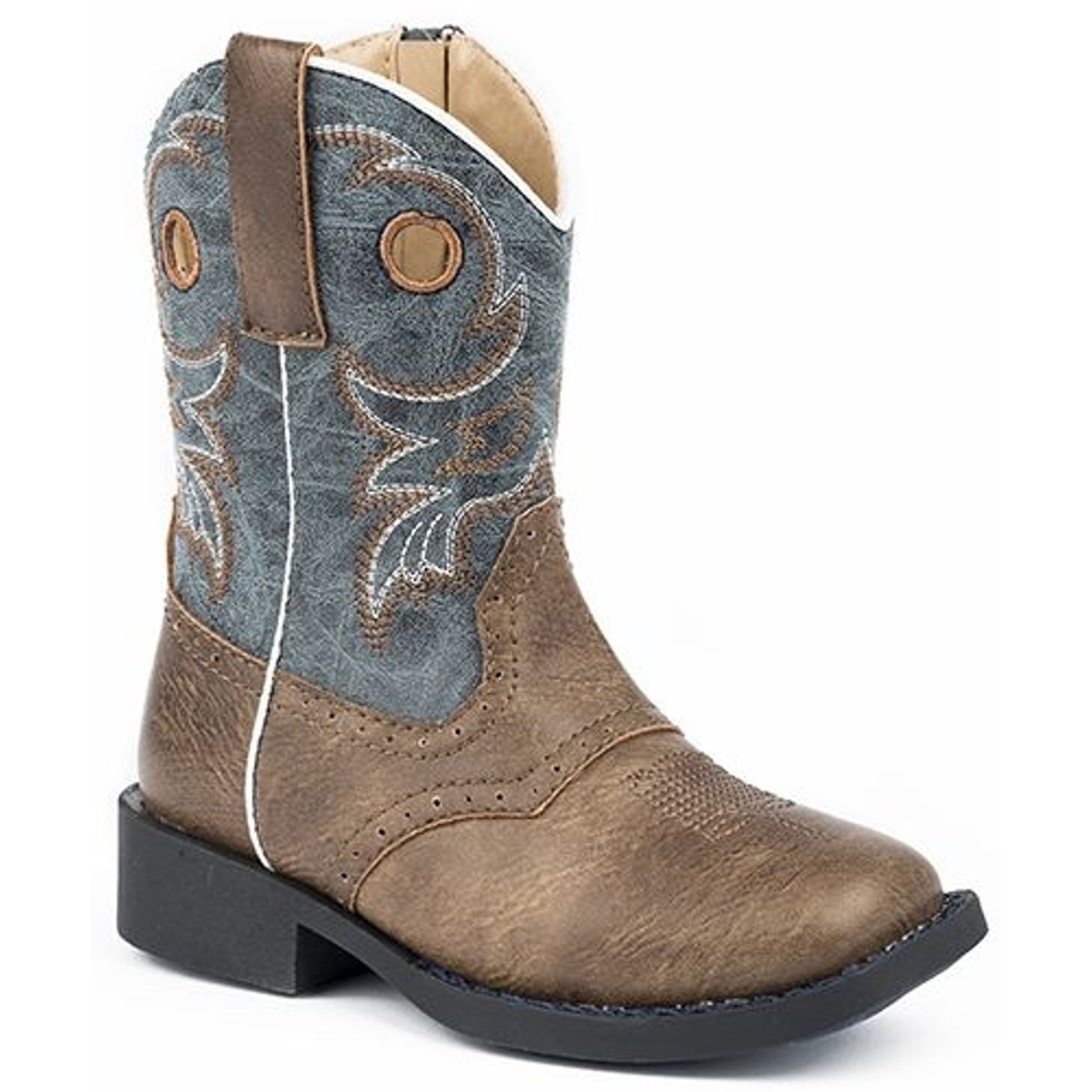 Roper Infants Daniel Round Toe Blue Boots